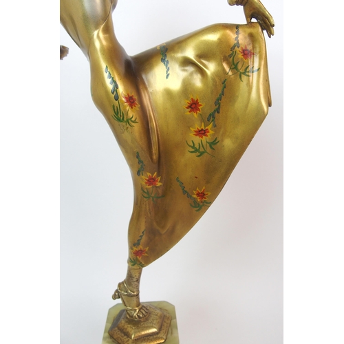 1084 - An Austrian Art Deco gilt bronze figure  attributed to Josef Lorenzl (Austrian  1892-1950)