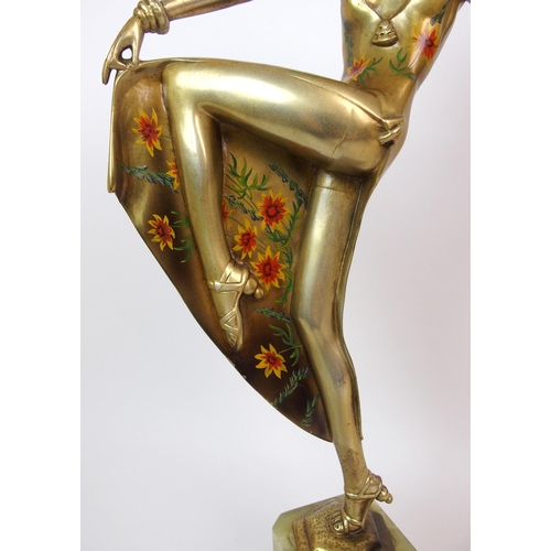 1084 - An Austrian Art Deco gilt bronze figure  attributed to Josef Lorenzl (Austrian  1892-1950)