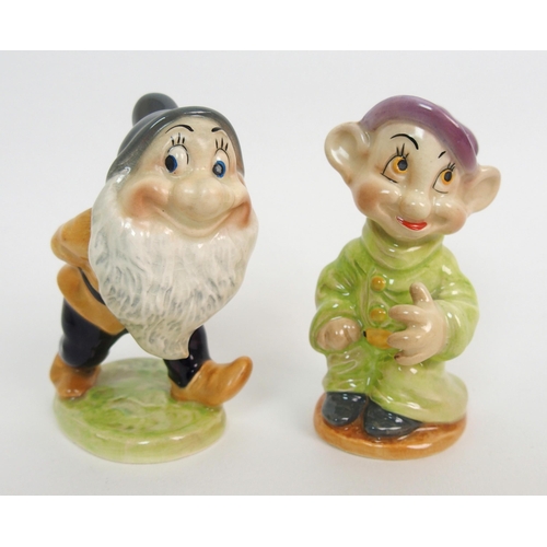 1090 - A Group of Beswick figures depicting Snow White and the Seven Dwarfs