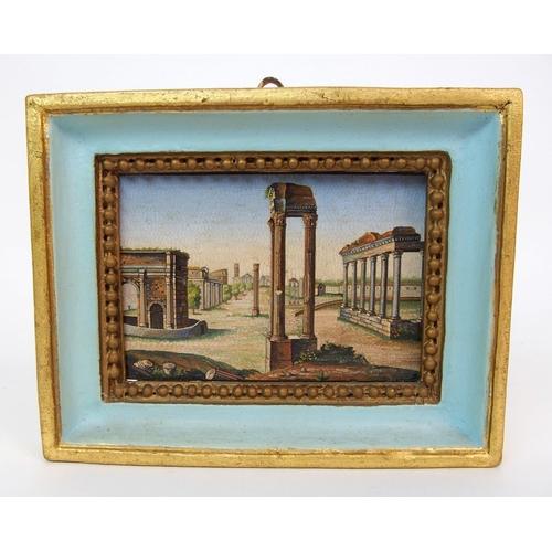 1091 - An Italian Grand Tour micro-mosaic plaque