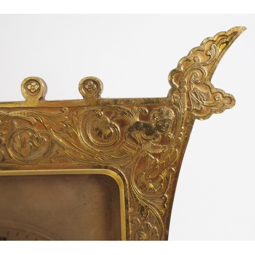 1095 - A French gilt bronze mantle clock