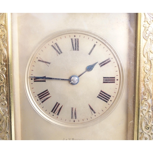 1095 - A French gilt bronze mantle clock