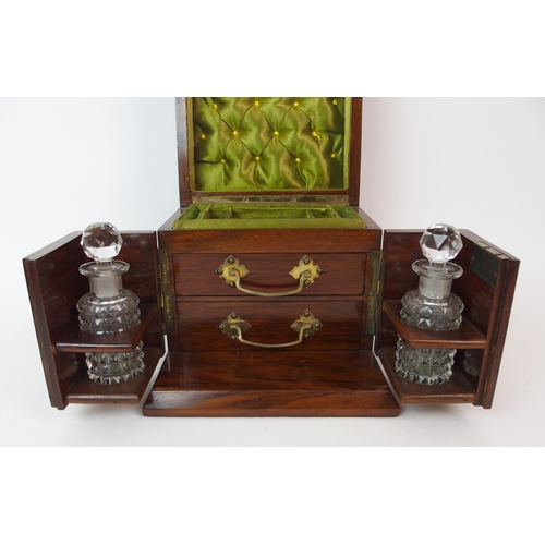 1103 - An English mahogany ladies vanity box