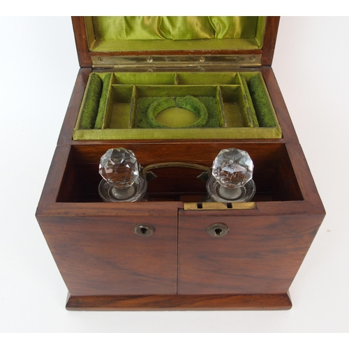 1103 - An English mahogany ladies vanity box