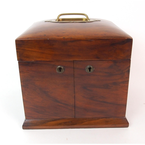 1103 - An English mahogany ladies vanity box