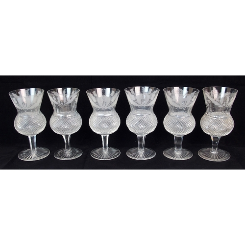 1105 - An eighteen piece Edinburgh Crystal Thistle glass set