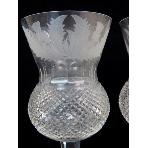 1105 - An eighteen piece Edinburgh Crystal Thistle glass set