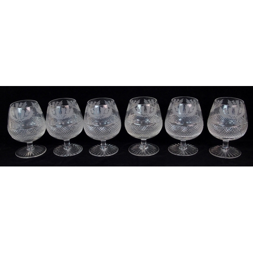 1105 - An eighteen piece Edinburgh Crystal Thistle glass set