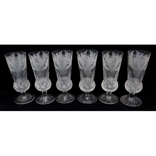 1105 - An eighteen piece Edinburgh Crystal Thistle glass set