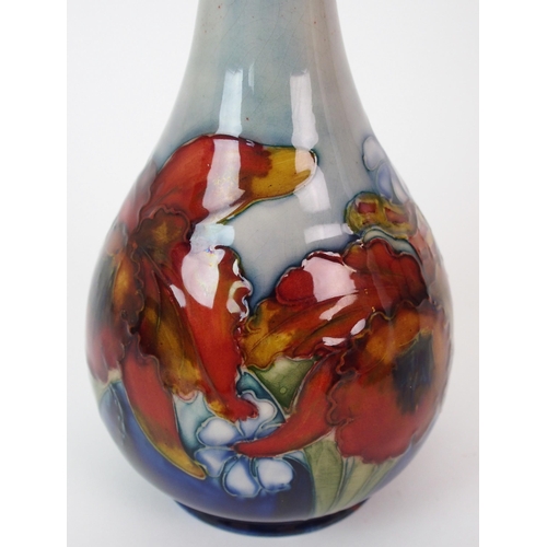 1110 - A Moorcroft Pottery Frilled Orchid lamp base