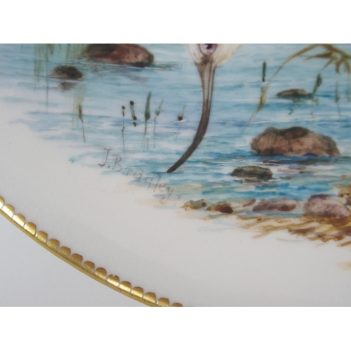 1117 - A Royal Worcester painted plate by James Bradley