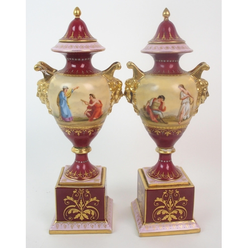 1129 - A group of Royal Vienna-style painted porcelain