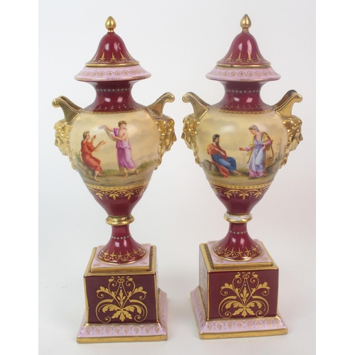 1129 - A group of Royal Vienna-style painted porcelain