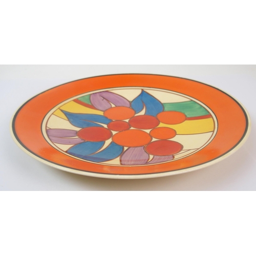 1145 - A Clarice Cliff Art Deco Berries pattern plate