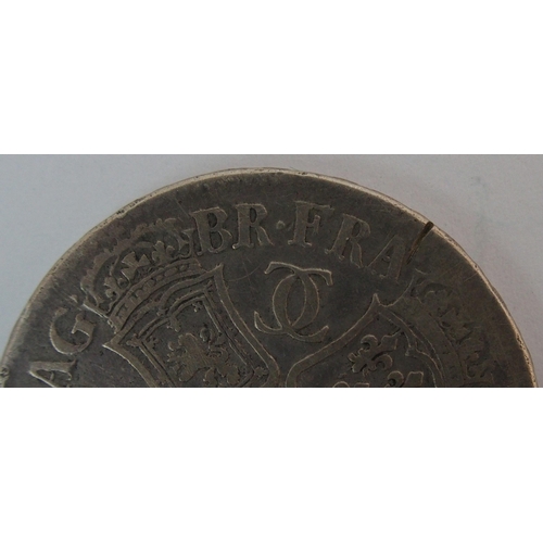 173 - 1664 Charles II Crown  fair / fine