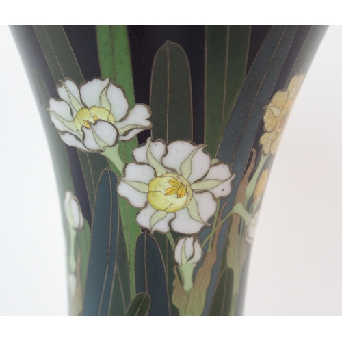 19 - A Japanese cloisonne baluster vase