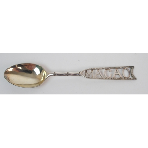 53 - A set of six Chinese silver teaspoons