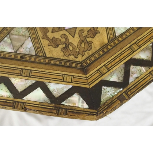 77 - A Moorish octagonal inlaid table