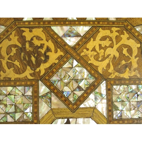 78 - A Moorish octagonal inlaid table