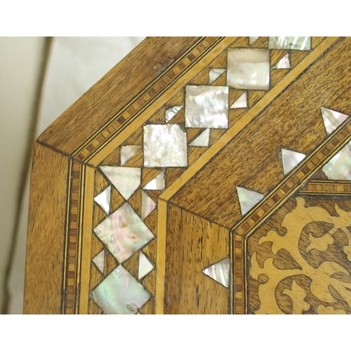 78 - A Moorish octagonal inlaid table