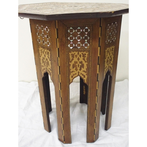 78 - A Moorish octagonal inlaid table