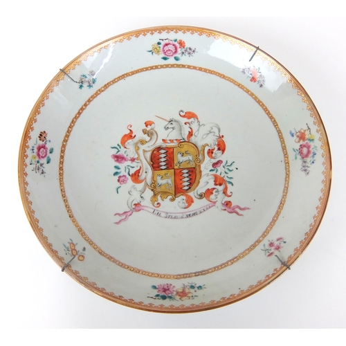 79 - A pair of Chinese export armorial dishes