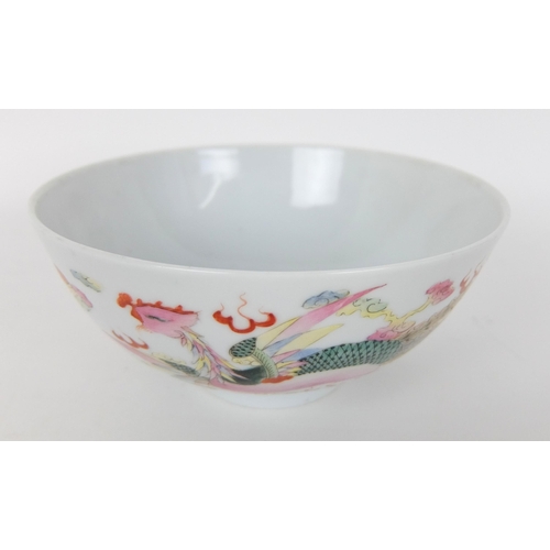 81 - A Chinese dragon and phoenix bowl