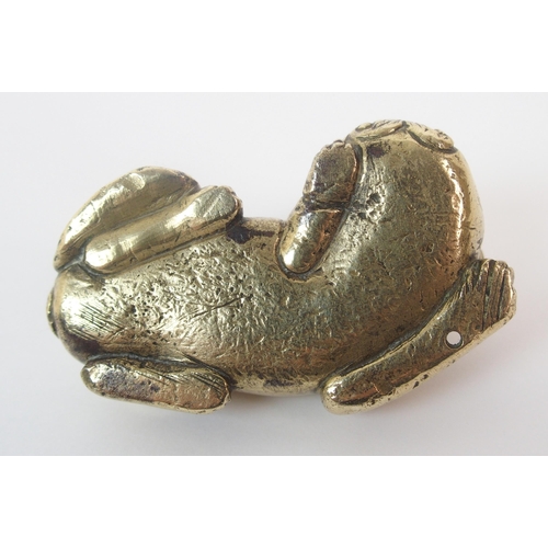 84 - A Chinese brass model of a Shishi