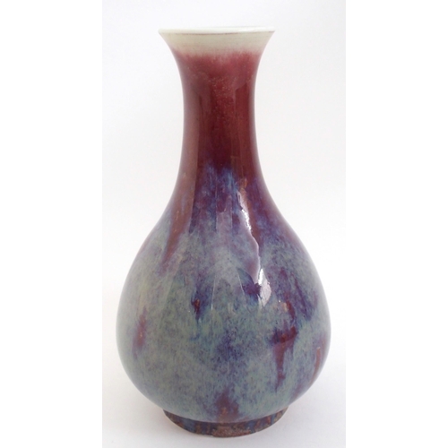 88 - A Chinese Sang de Boeuf baluster vase