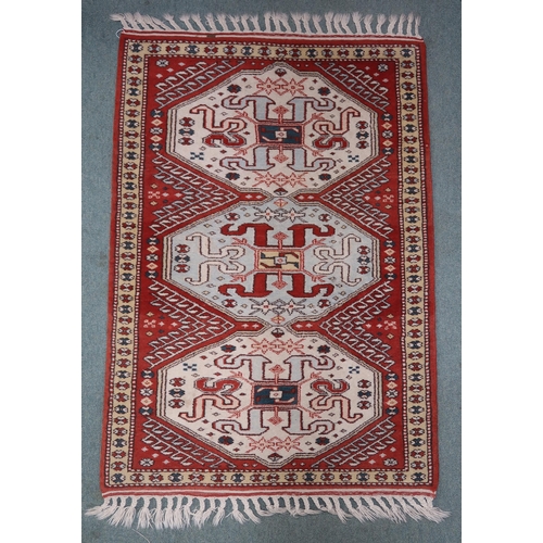 53 - A lot of two contemporary assorted eastern style rugs (2)