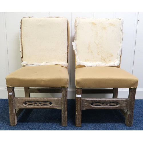 54 - A pair of 20th century Gothic style hall chairs (2)Provenance: From Blelack House, Aberdeenshire.... 