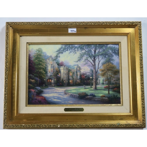 920 - THOMAS KINKADE (AMERICAN 1958-2012)FOUR LIMITED EDITION PRINTS To include: Beyond Summer Gate; Mount... 