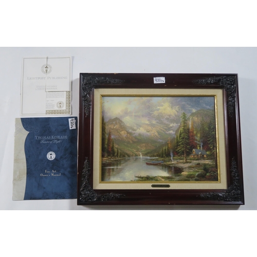 920 - THOMAS KINKADE (AMERICAN 1958-2012)FOUR LIMITED EDITION PRINTS To include: Beyond Summer Gate; Mount... 