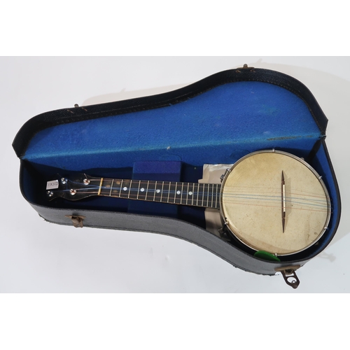 614 - A banjo mandolin with case