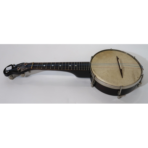 614 - A banjo mandolin with case