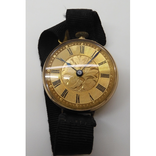 629 - PLEASE NOTE:An 18ct gold cased gents watch head with London import marks WITHDRAWNA ladies 18ct case... 