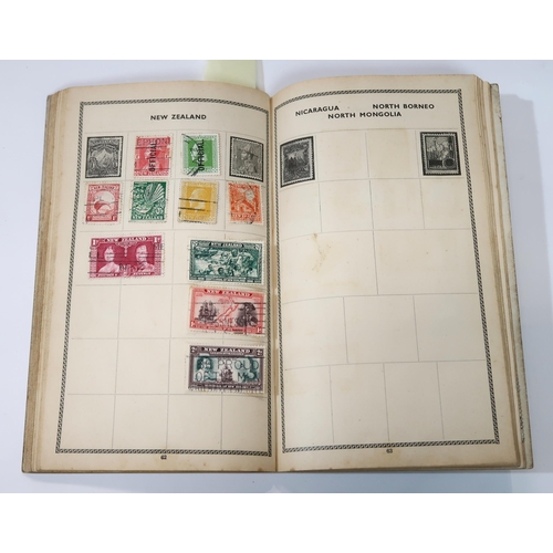 492 - Two stamp albums with examples from Abyssinia, Mongolia, French Colonies, Japan, China, United State... 