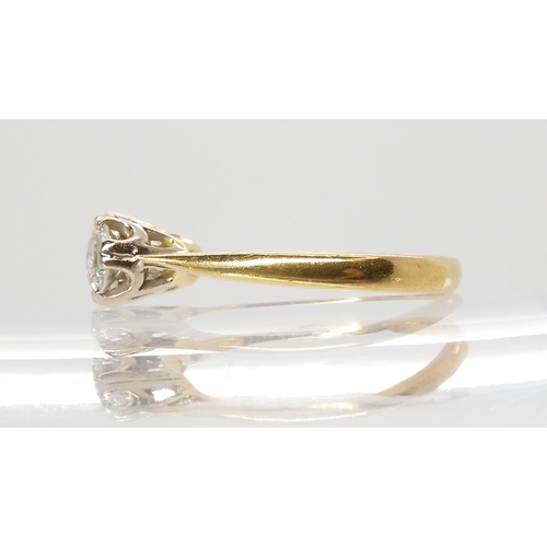 691 - AN 18CT GOLD THREE STONE DIAMOND RINGset with estimated approx 1ct of brilliant cut diamonds. Finger... 