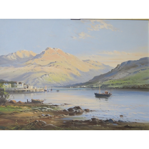 786 - W MCGREGOR Ben Nevis and Fort William, signed, oil on canvas, 44 x 60cm