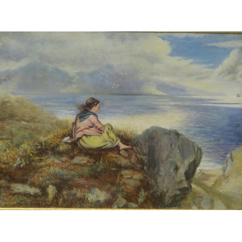 795 - JOHN LAMONT BRODIE Farewell, signed, oil on canvas, 33 x 45cm