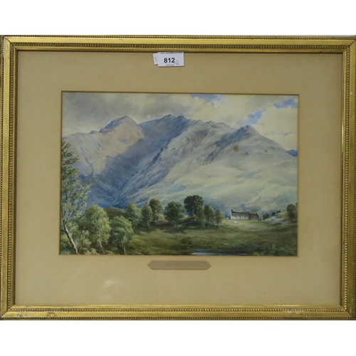 812 - SCOTTISH SCHOOL Red Peak Hill, Ballachulish, watercolour, 24 x 35cm, WILLIAM WEIR Arran, waterc... 