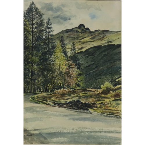 812 - SCOTTISH SCHOOL Red Peak Hill, Ballachulish, watercolour, 24 x 35cm, WILLIAM WEIR Arran, waterc... 