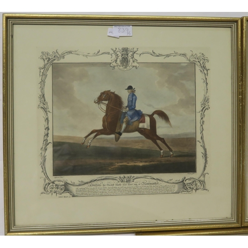 839 - AFTER SPENCER ENGRAVED BY HOUSTON Three race horses, 40 x 44cm (3)... 