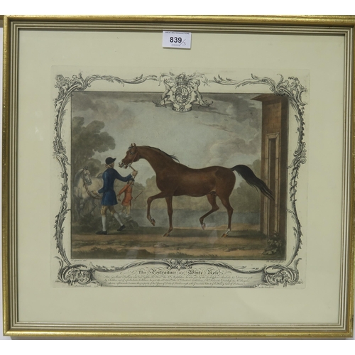 839 - AFTER SPENCER ENGRAVED BY HOUSTON Three race horses, 40 x 44cm (3)... 