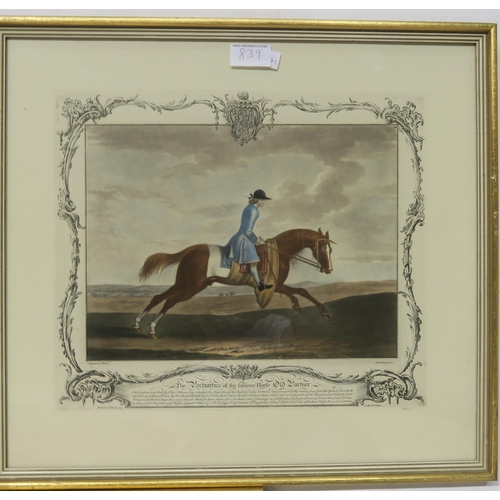 839 - AFTER SPENCER ENGRAVED BY HOUSTON Three race horses, 40 x 44cm (3)... 