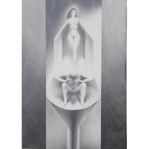 885 - JAMES GORMAN (SCOTTISH 1931-2005)THR MISOGYNIST Graphite on paper, 82 x 58cm Title inscrib... 