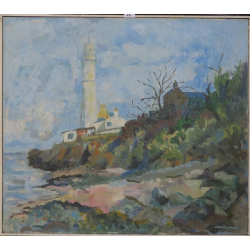 892 - JOHN GILCHRIST (SCOTTISH)THE WEST LIGHTHOUSE, TAYPORT Oil on canvas, signed lower right, 76 x 8... 