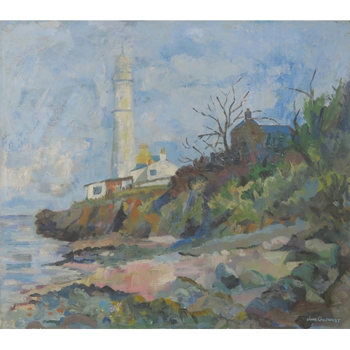 892 - JOHN GILCHRIST (SCOTTISH)THE WEST LIGHTHOUSE, TAYPORT Oil on canvas, signed lower right, 76 x 8... 