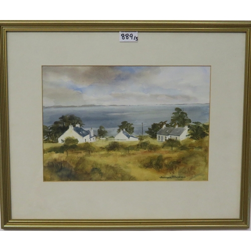 899 - WILLIAM FERGUSON (SCOTTISH) FOUR SCOTTISH VIEWS INCLUDING LOCH ACHRAY AND EAST LOTHIAN Oil on board,... 