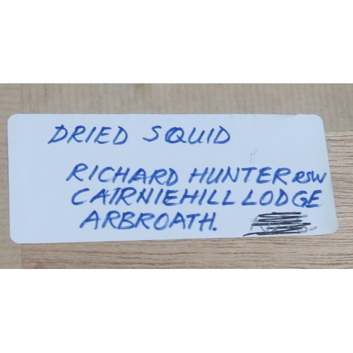 911 - <strong>RICHARD HUNTER RSW (SCOTTISH) </strong><br />DRIED SQUID <br />Mixed media, 51 x 2...